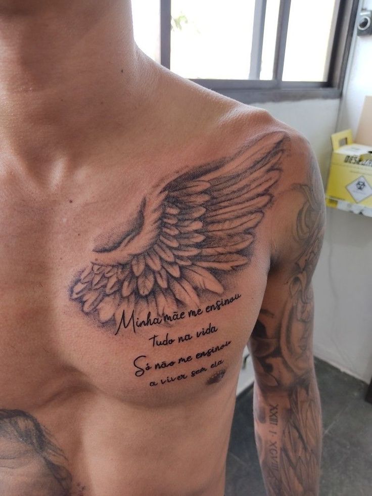 chest tattoos for men wings 0097