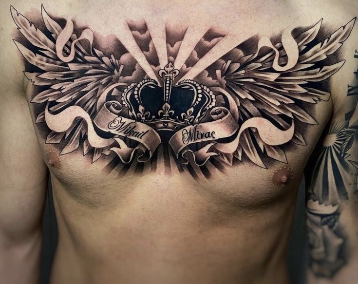 chest tattoos for men wings 0099