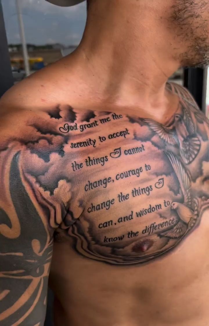 chest tattoos for men with clouds 0023