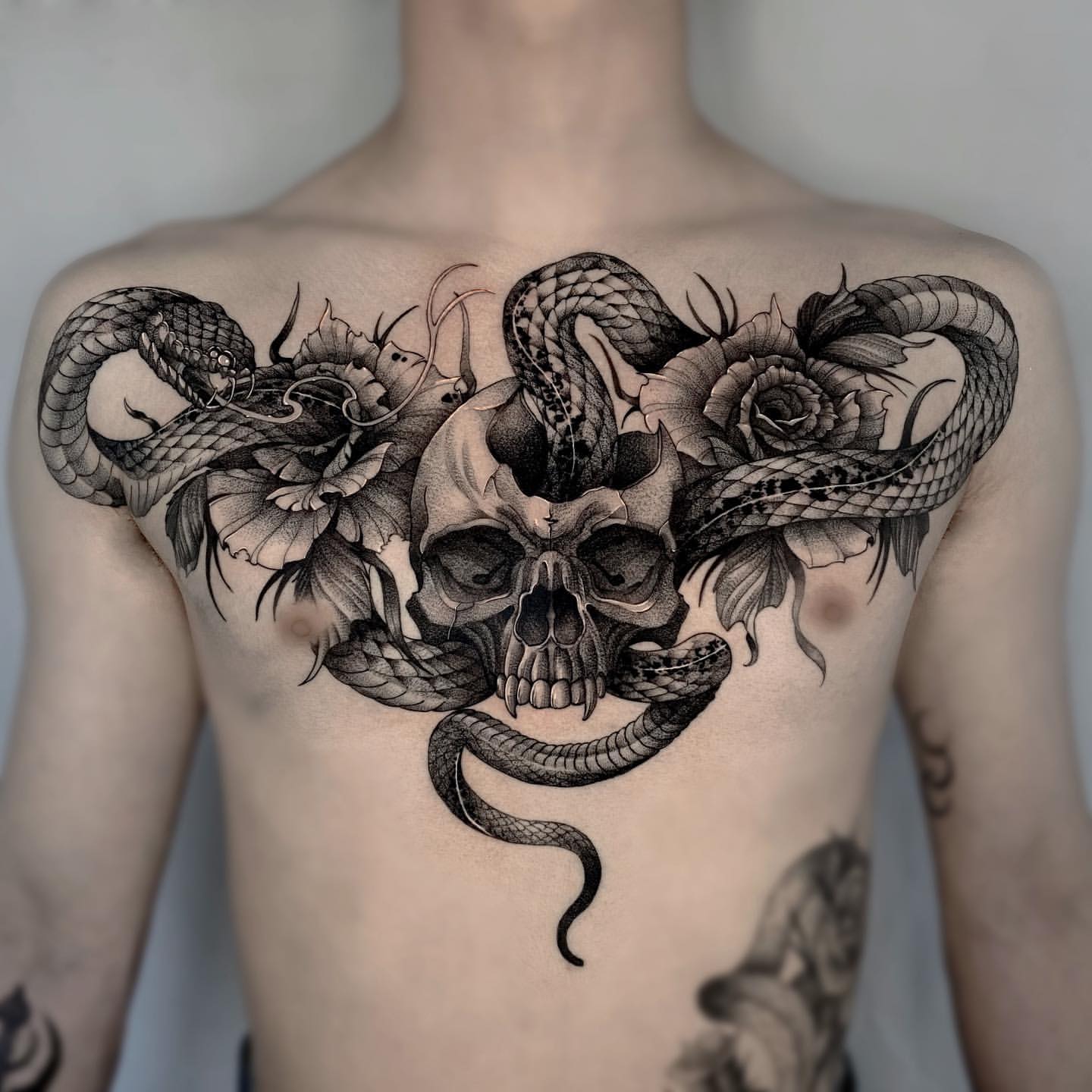 chest tattoos for men with clouds 0035