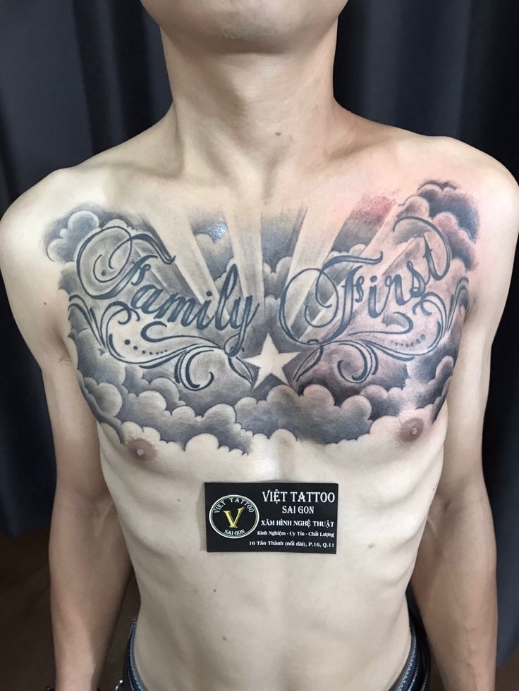 chest tattoos for men with clouds 0050