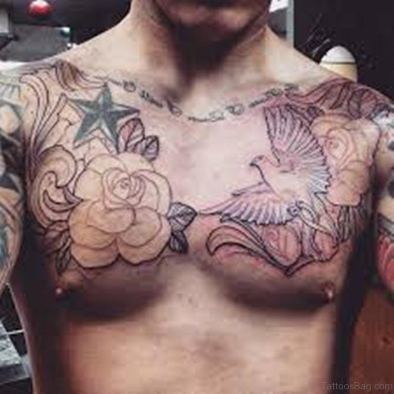 chest tattoos for men with clouds 0065