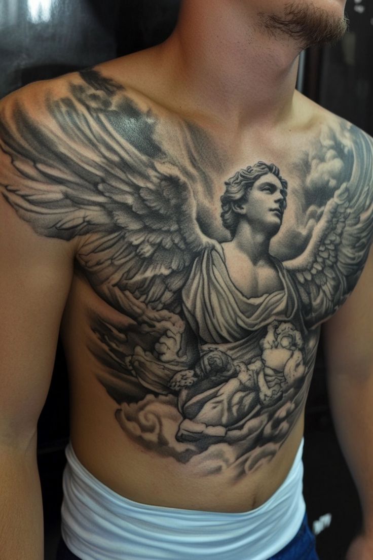 chest tattoos for men with clouds 0066