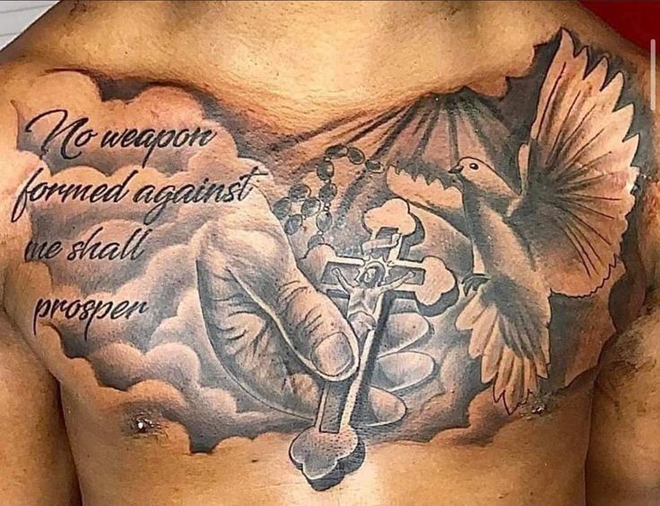 chest tattoos for men with clouds 0079