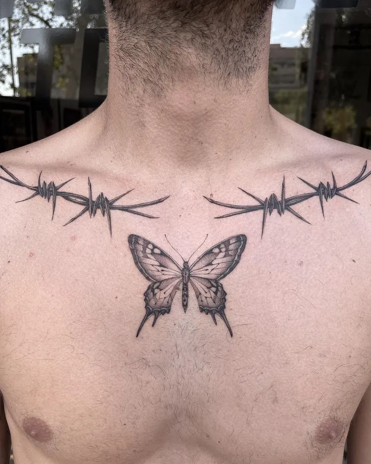 chest tattoos for men with clouds 0080