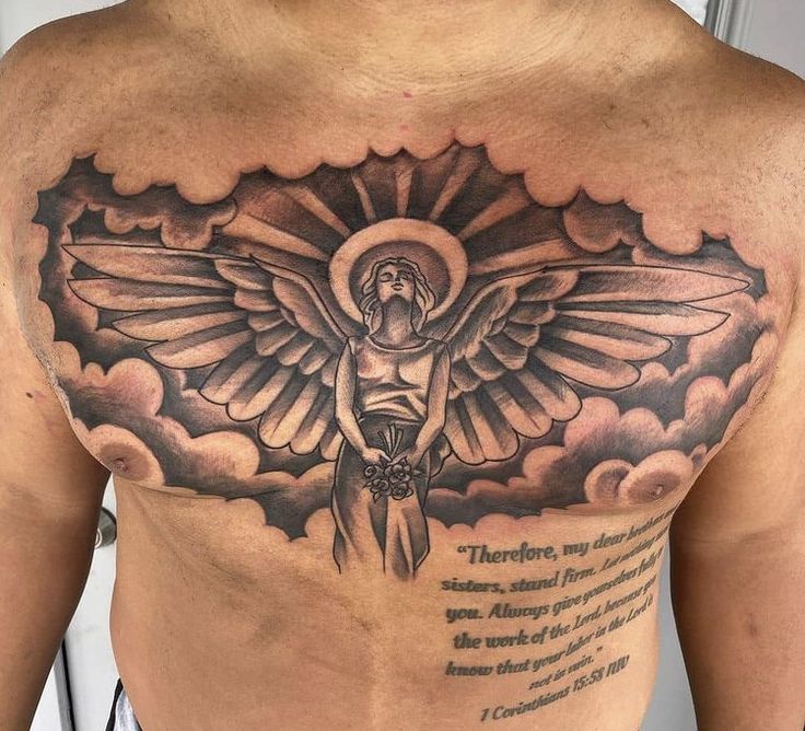 chest tattoos for men with clouds 0081