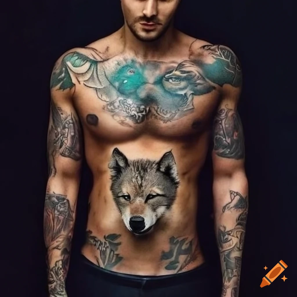 chest tattoos for men with clouds 0091