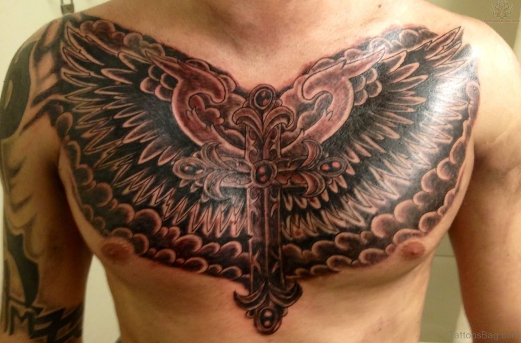 chest tattoos for men with clouds 0095