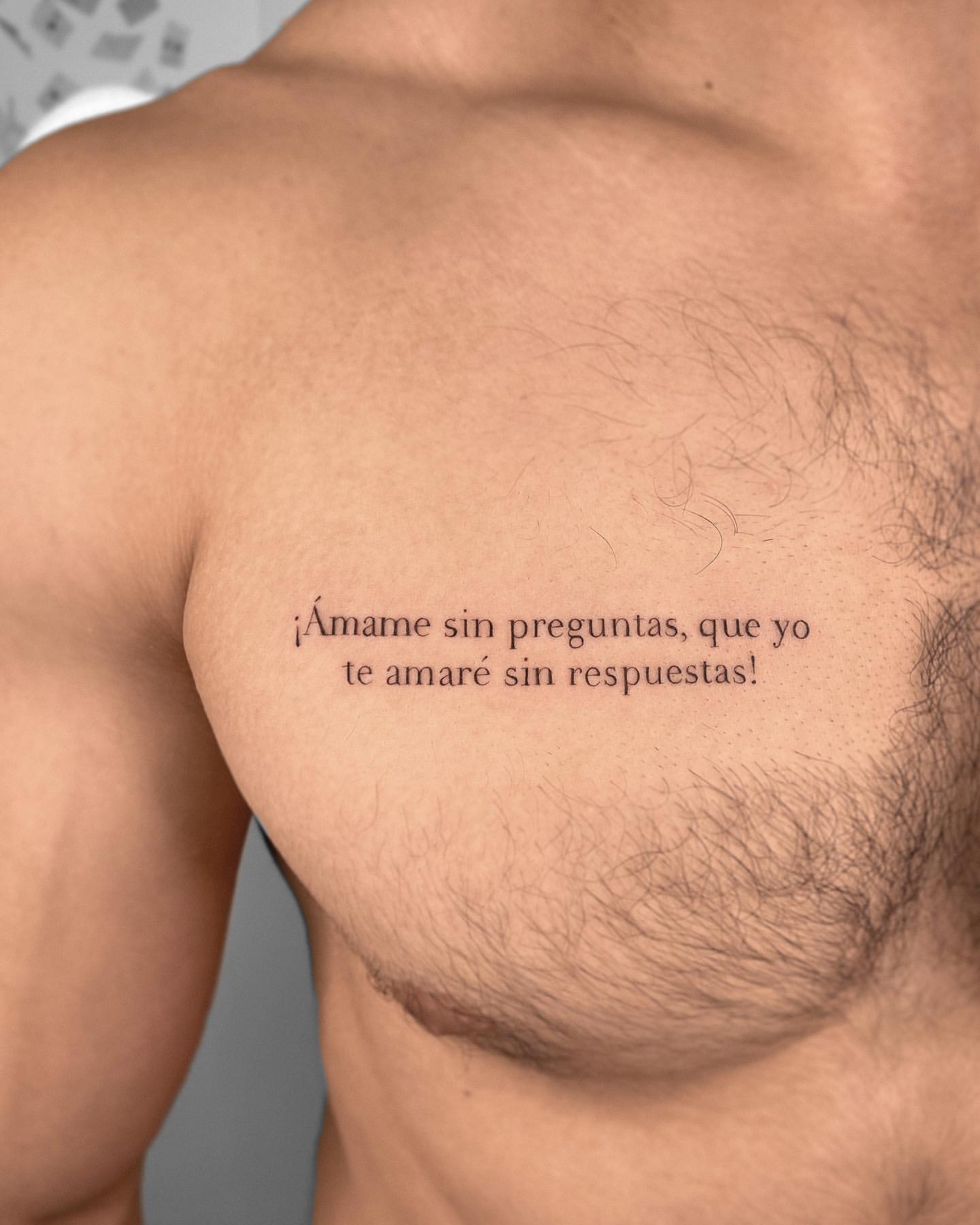 chest tattoos words for men 0066