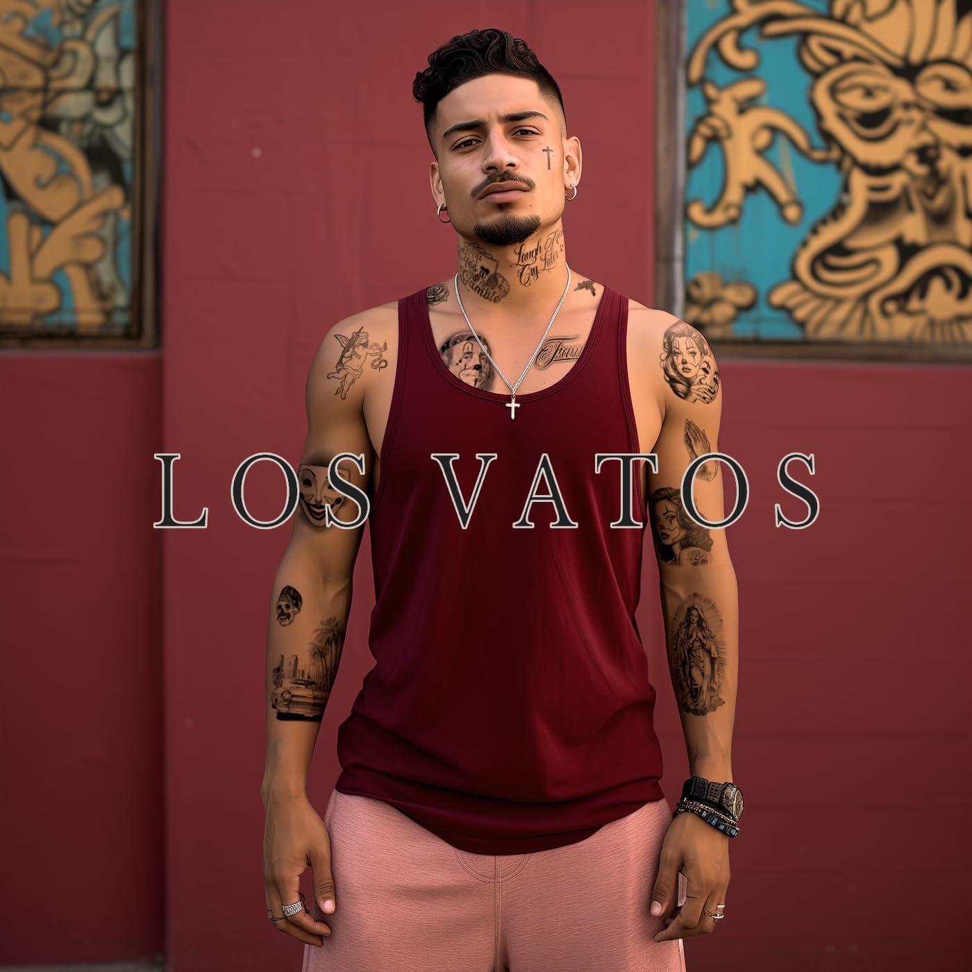 Chicano chest tattoos for men 0021