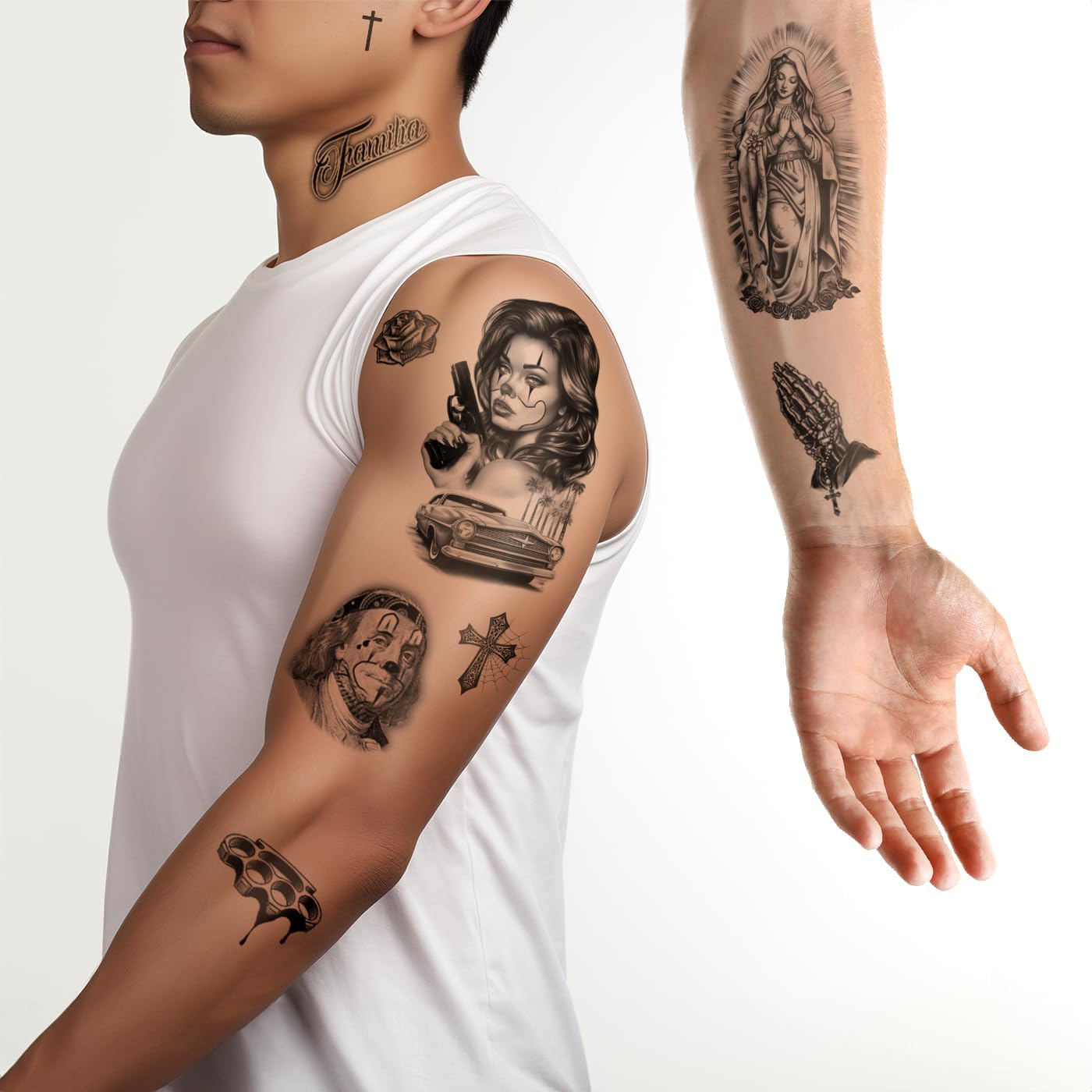 Chicano chest tattoos for men 0042