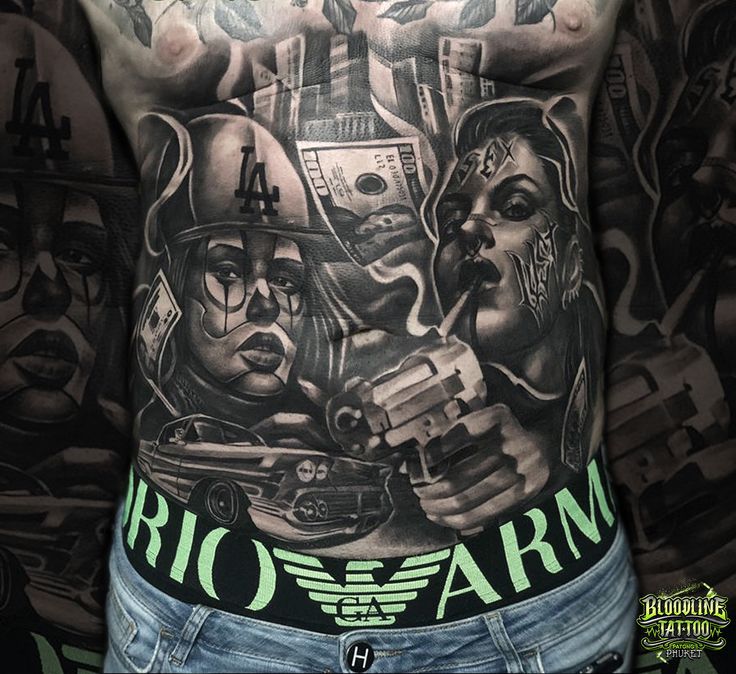 Chicano chest tattoos for men 0097