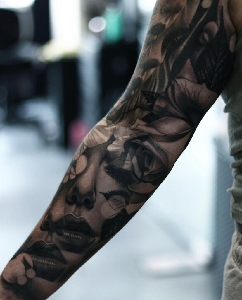 choosing script outer forearm tattoos for men.