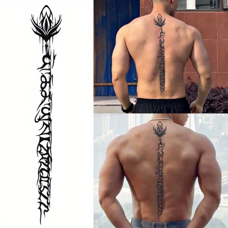 choosing the right placement for back tattoos for men letters.