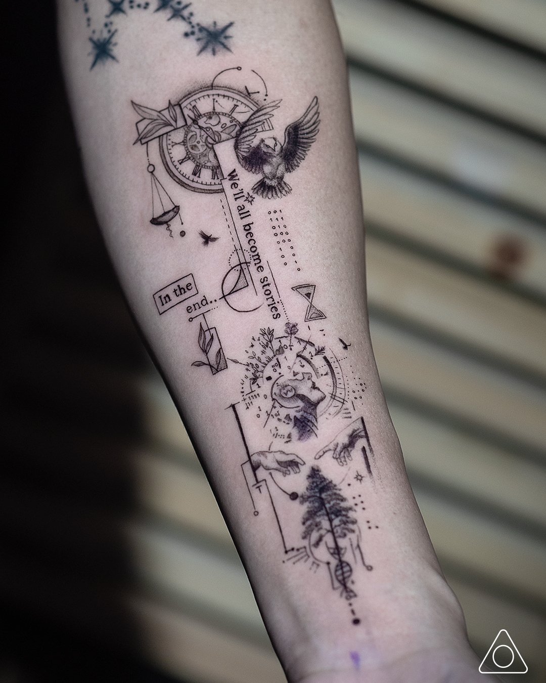 clock inner forearm tattoos for men 0016