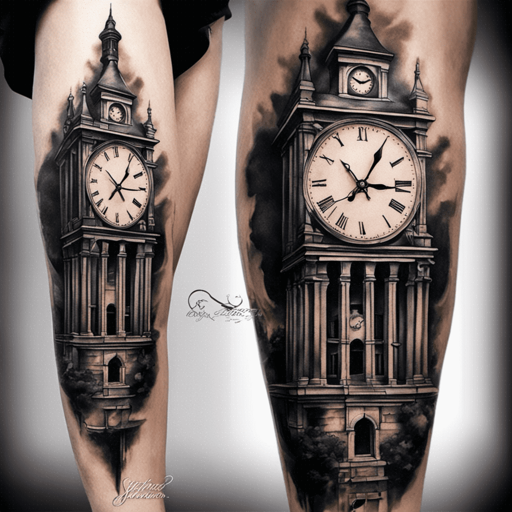 clock inner forearm tattoos for men 0022