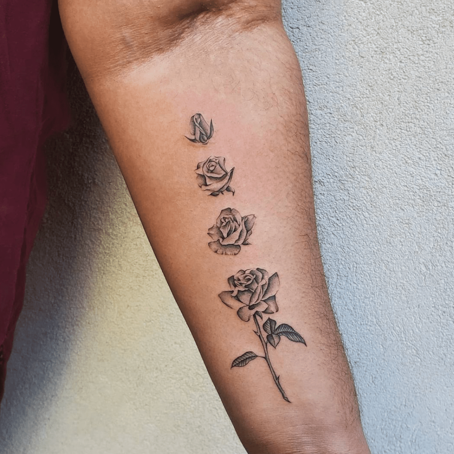 clock inner forearm tattoos for men 0028