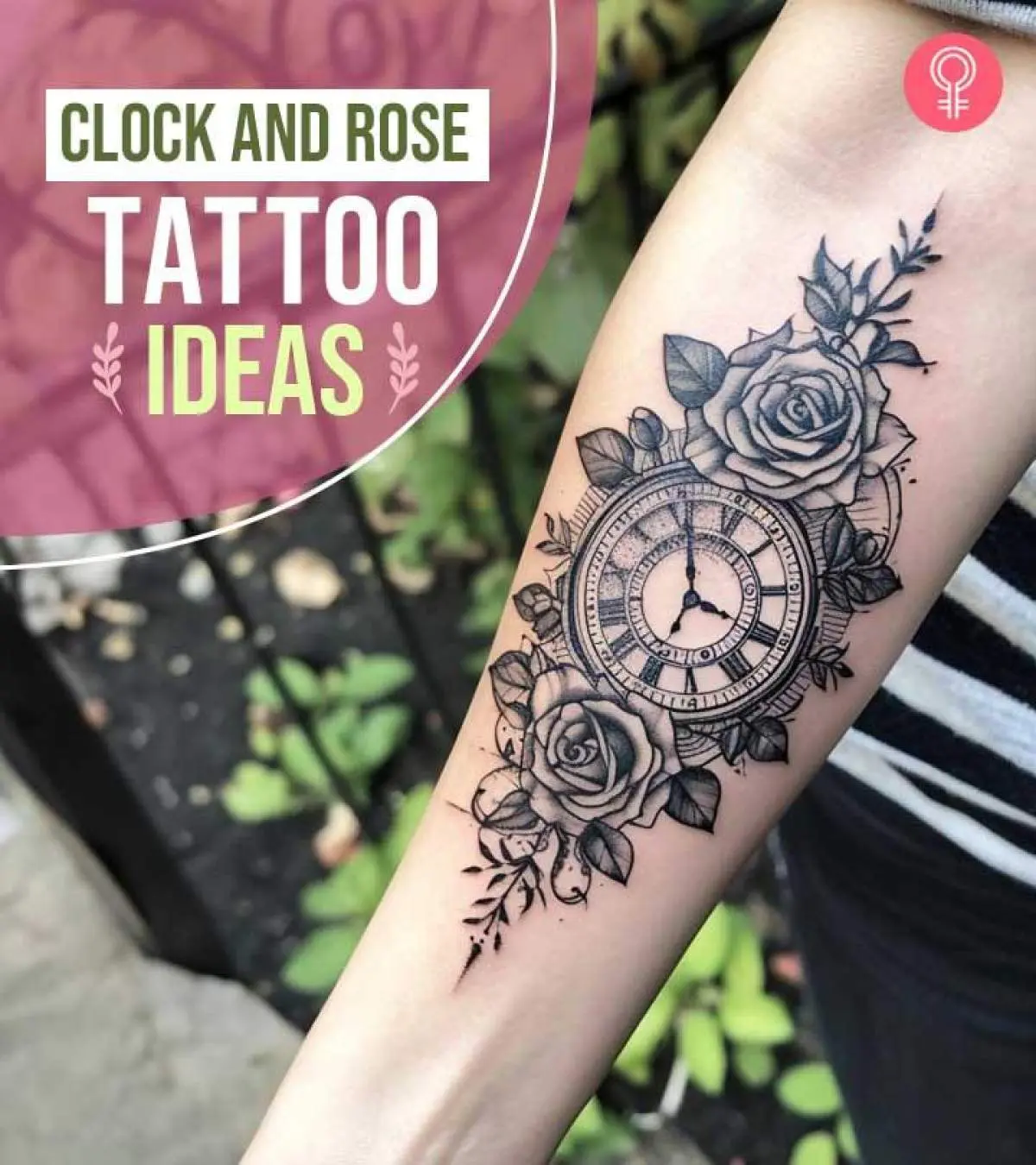 clock inner forearm tattoos for men 0050