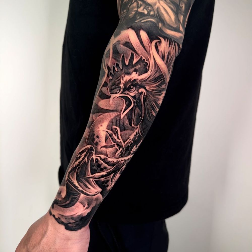 clock inner forearm tattoos for men 0062