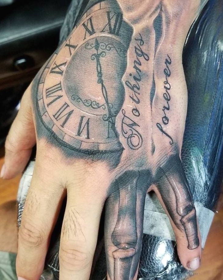 clock tattoos for men