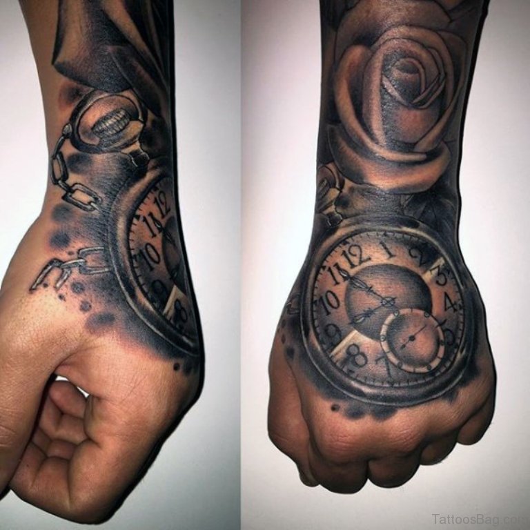 clock tattoos for men 0020