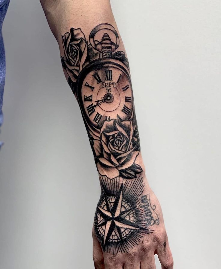 clock tattoos for men 0073