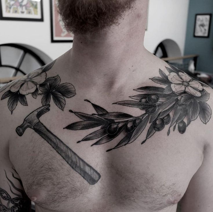 collar bone tattoo ideas for men