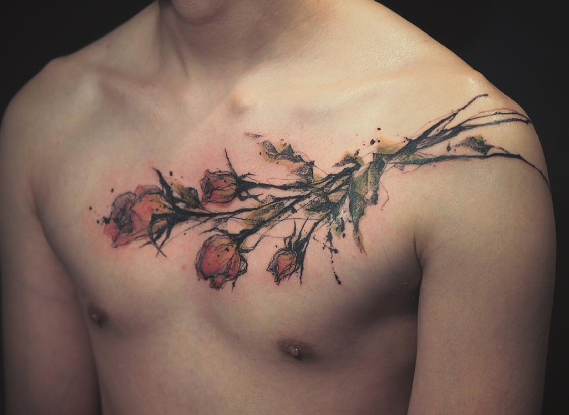 collar bone tattoos for men 0045