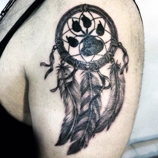 colorful Dream Catcher tattoos for men