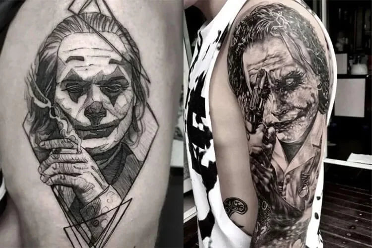 colorful Joker tattoos for men