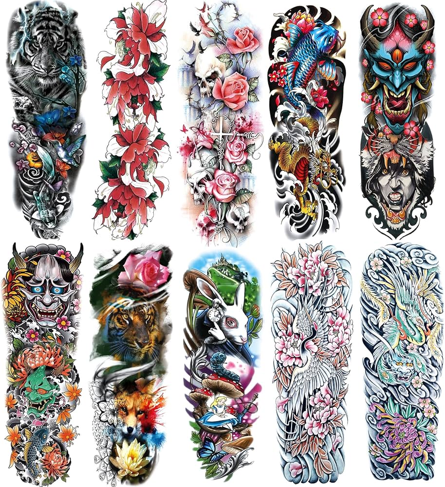 colorful sleeve tattoos for men 0017