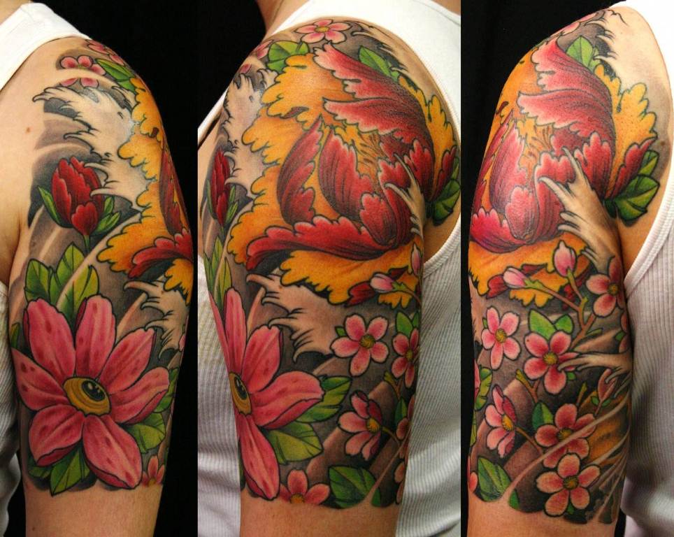 colorful sleeve tattoos for men 0027