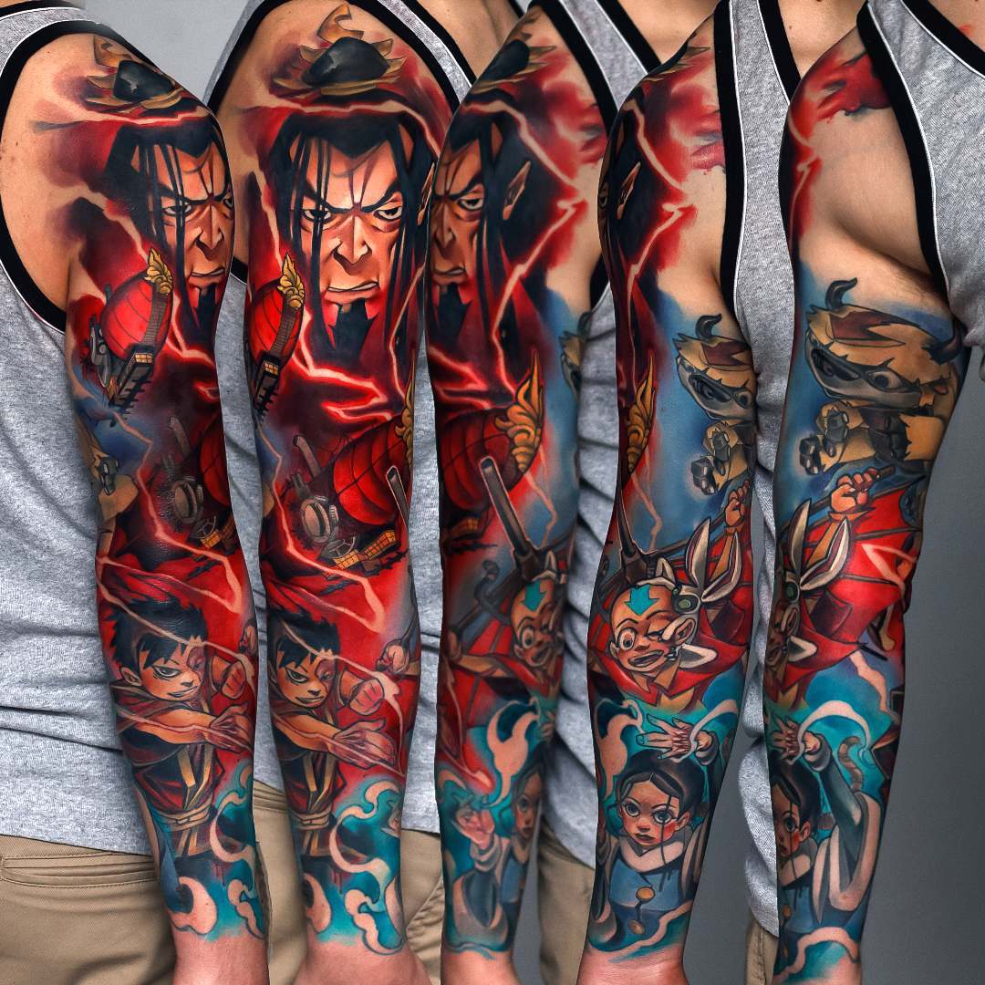 colorful sleeve tattoos for men 0030