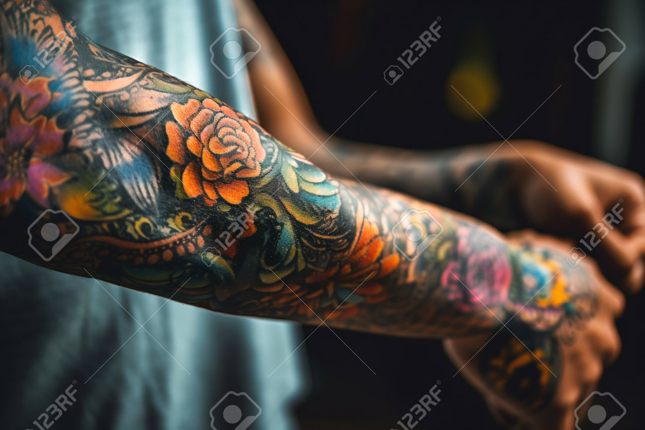 colorful sleeve tattoos for men 0041