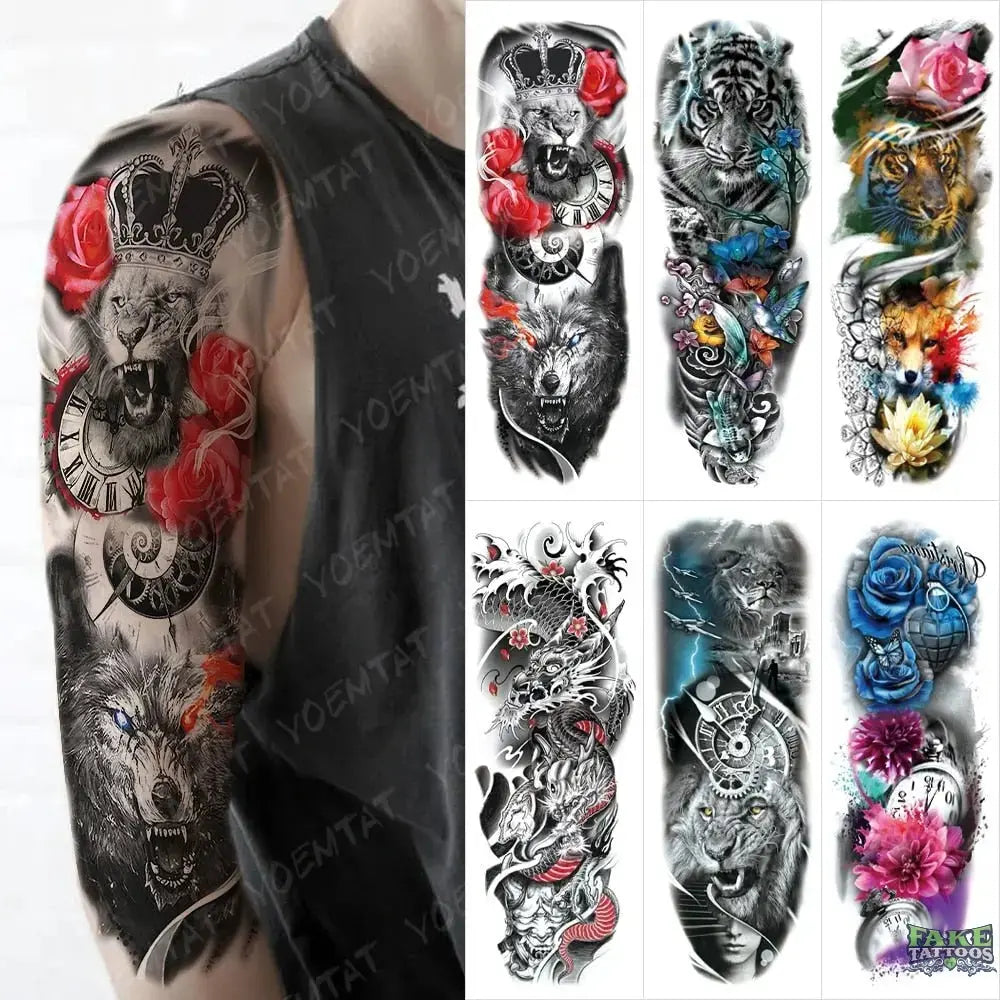 colorful sleeve tattoos for men 0052