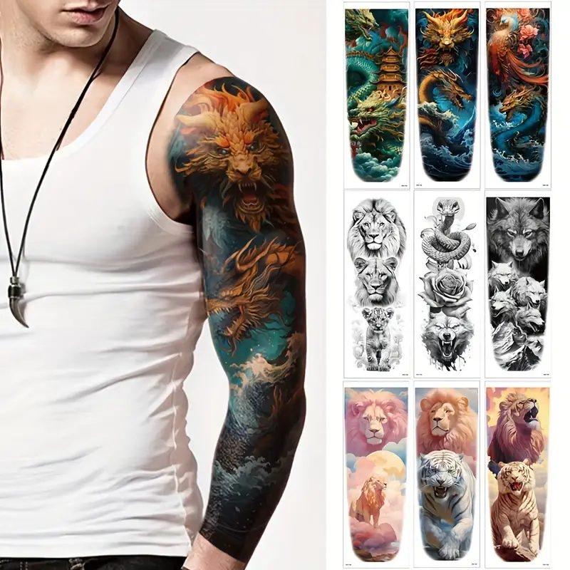 colorful sleeve tattoos for men 0065