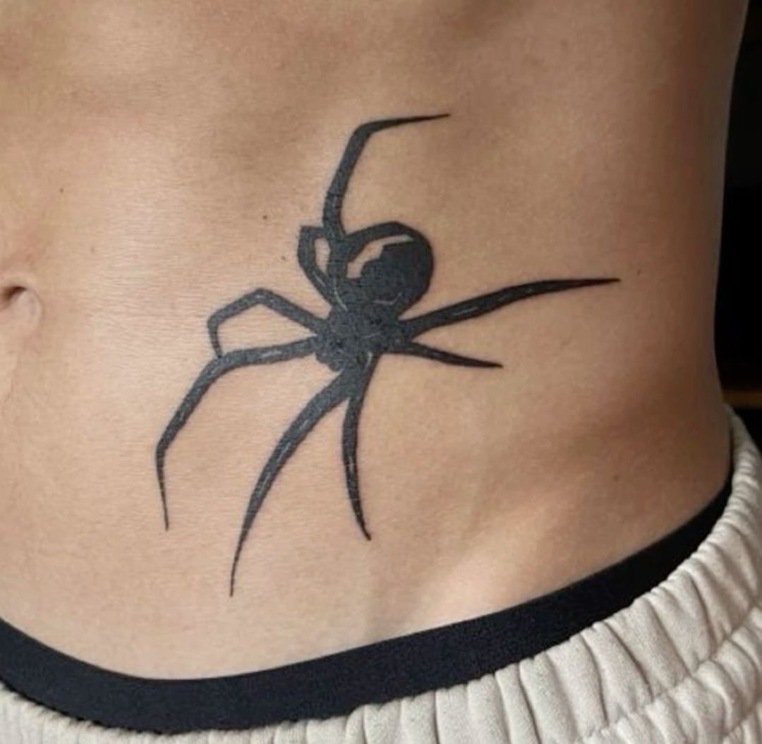 colorful spider tattoos for men