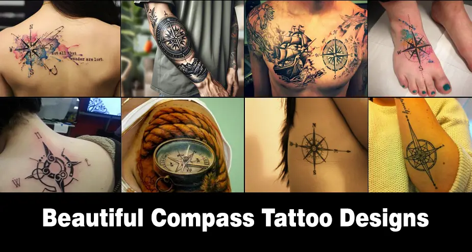 compass chest tattoo for men 0066