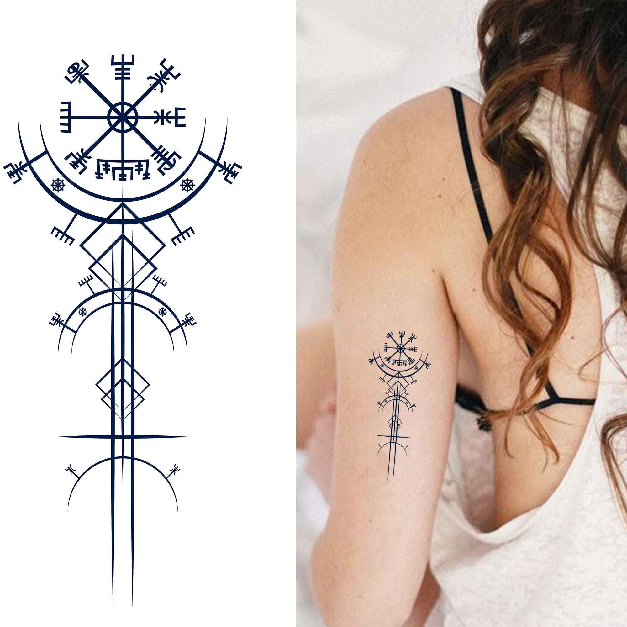 compass chest tattoos for men with meaning