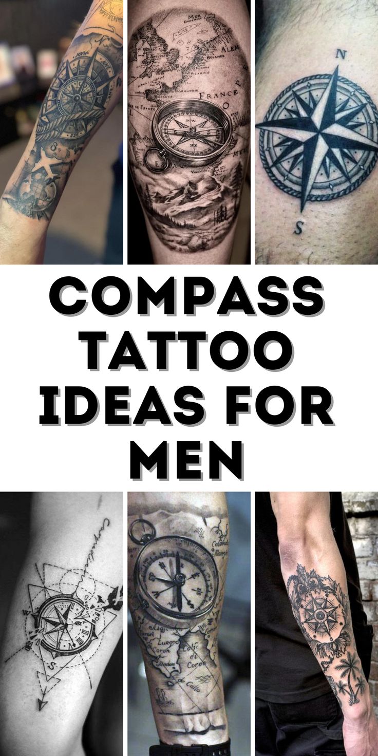 compass forearm tattoos for men 0067