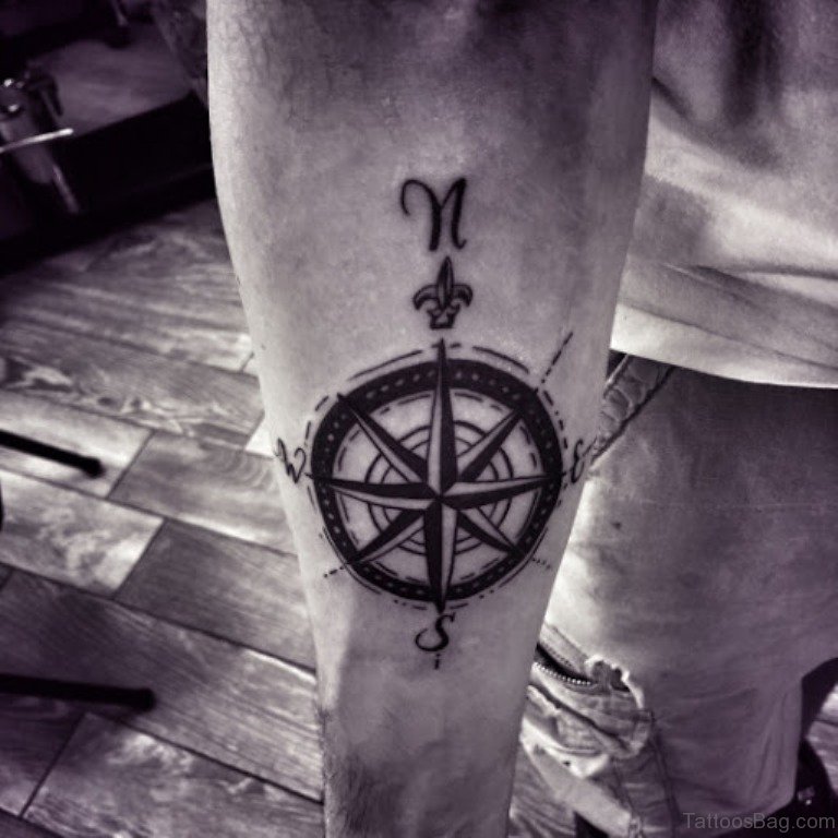 compass forearm tattoos for men 0079