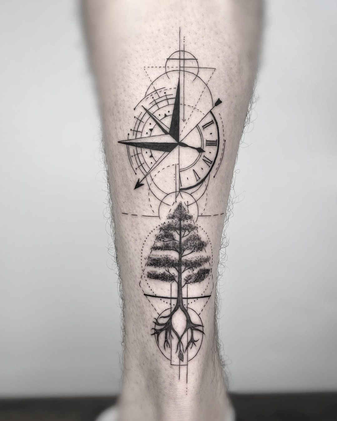 compass forearm tattoos for men 0081