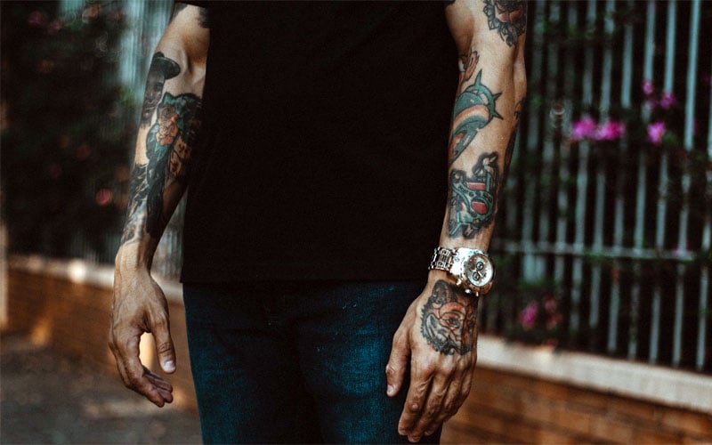 compass forearm tattoos for men 0088