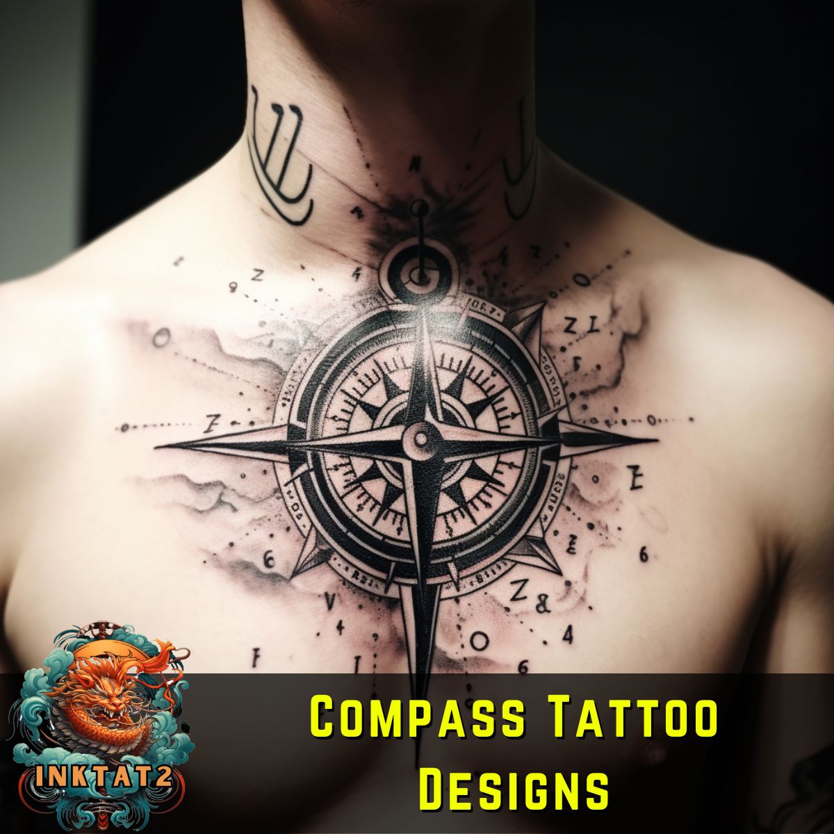 compass tattoos for men 0017