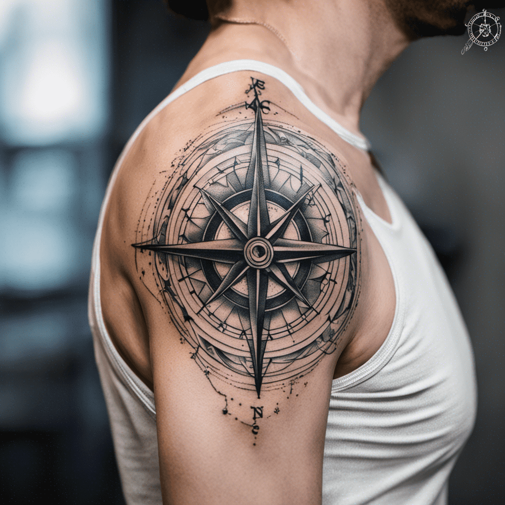 compass tattoos for men 0020