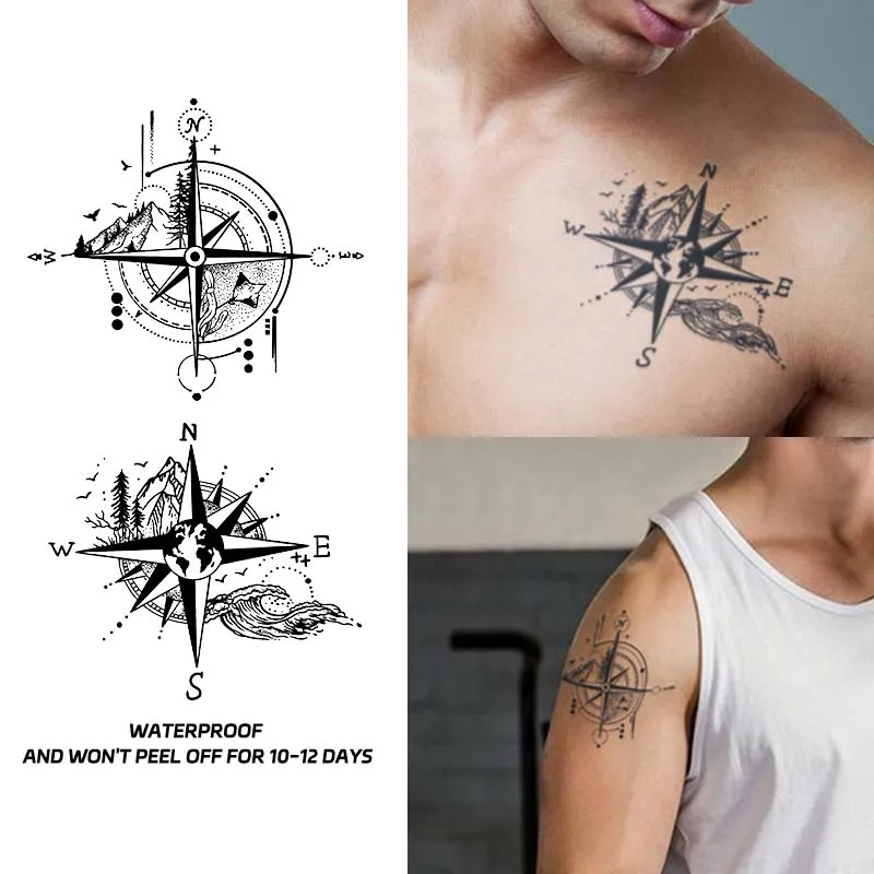 compass tattoos for men 0028