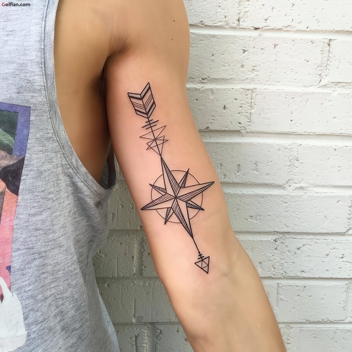 compass tattoos for men 0039