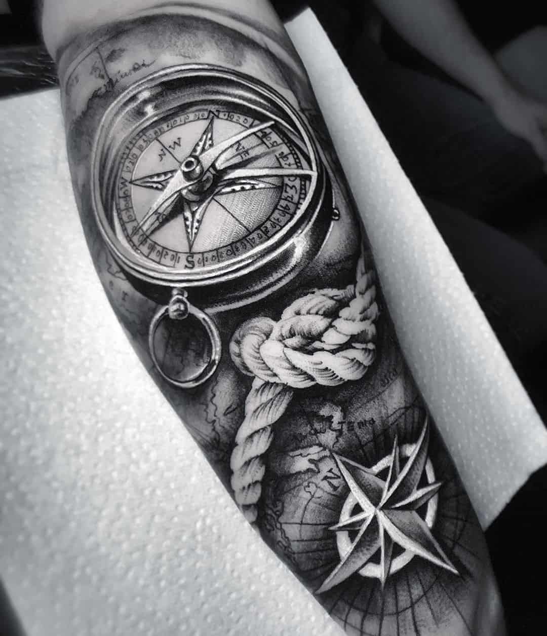 compass tattoos for men 0042