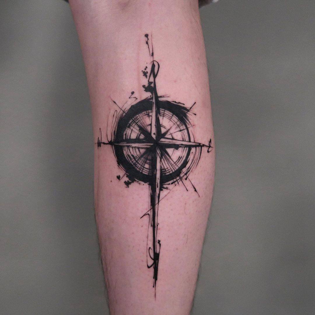 compass tattoos for men 0084