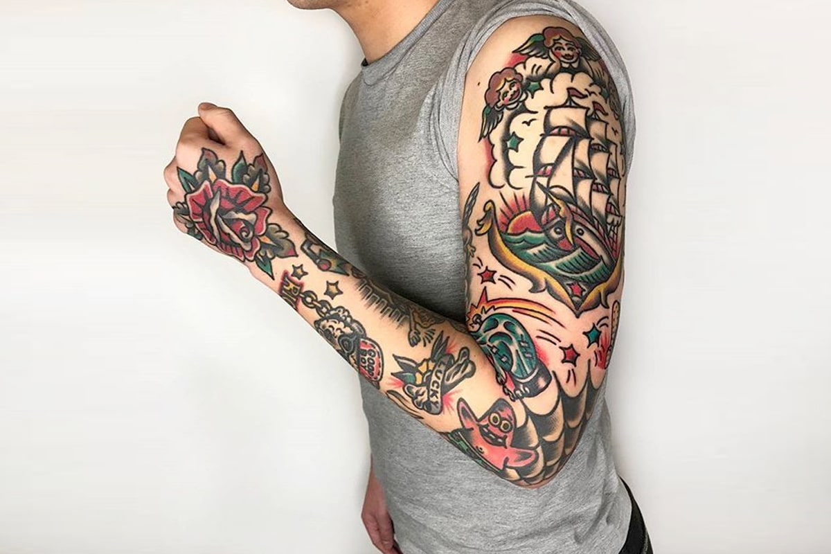 cool half sleeve tattoos for men